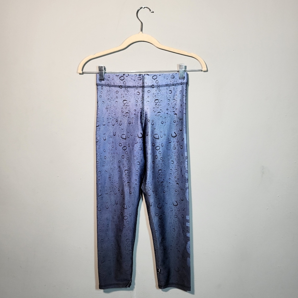 🌜 ZARA TEREZ x SOULCYCLE Water Drops Cropped Leggings womens size XS
